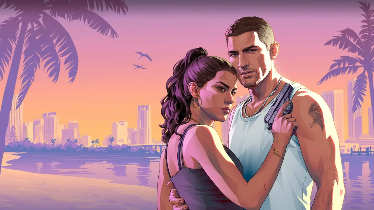Jason Duval and Lucia Caminos in official Grand Theft Auto VI promotional artwork