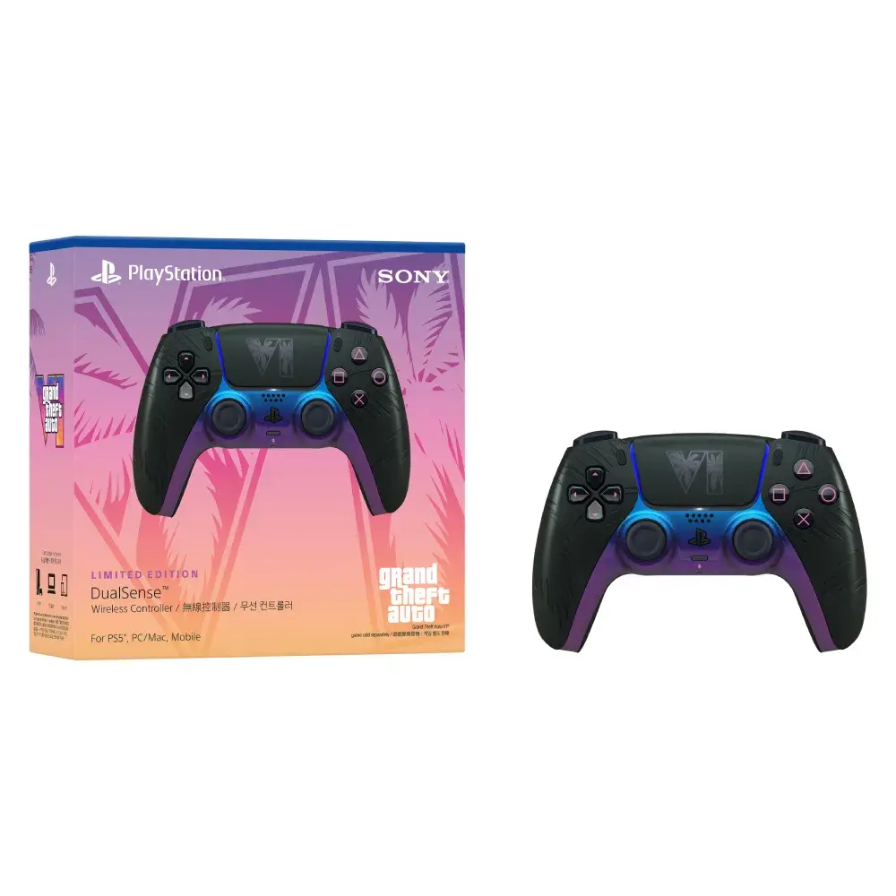 Black Grand Theft Auto VI limited-edition DualSense wireless controller with GTA VI branding