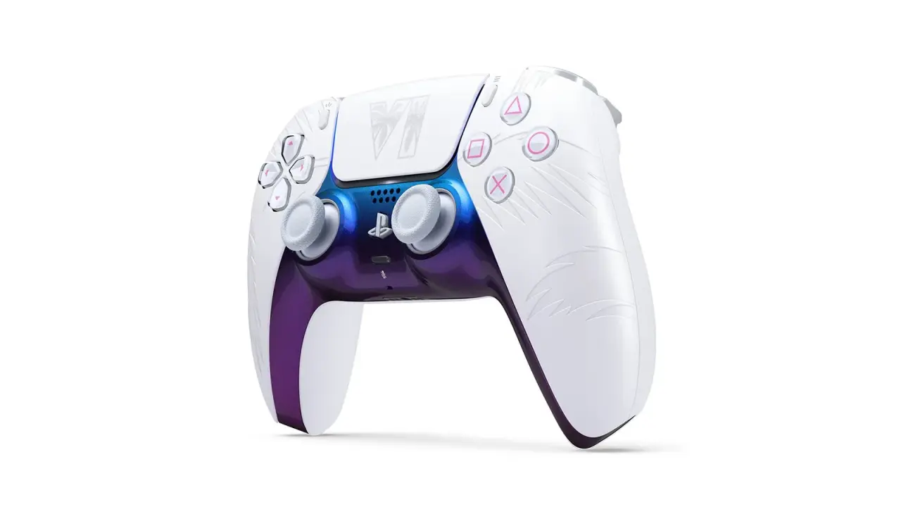 Grand Theft Auto VI White Limited Edition DualSense controller shown from the front