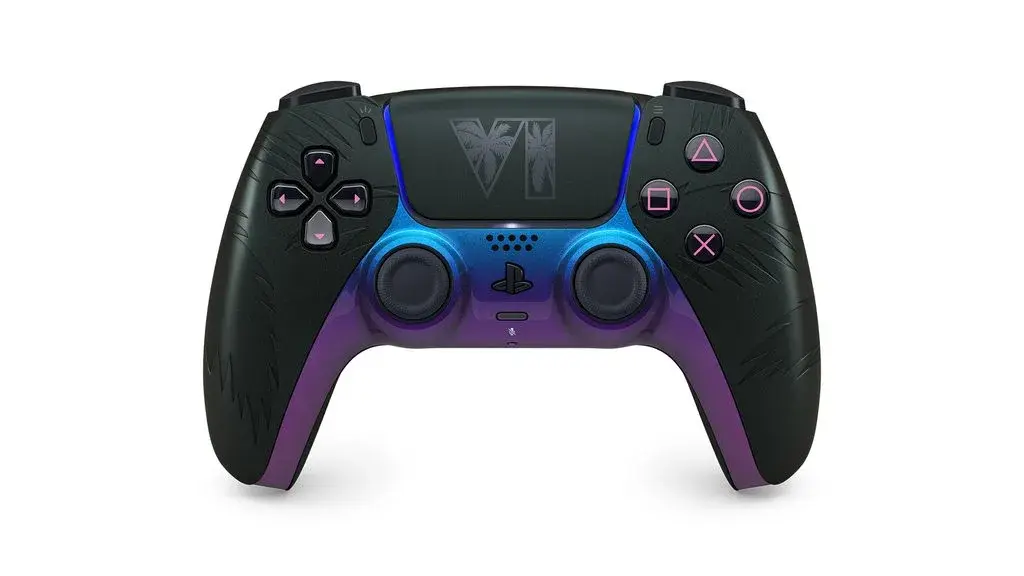 Grand Theft Auto VI Black Limited Edition DualSense controller shown from the front